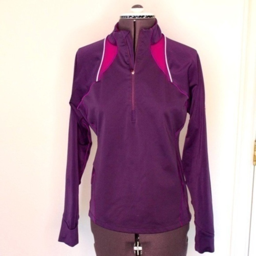 Zoot top Purple zip up pull over Medium